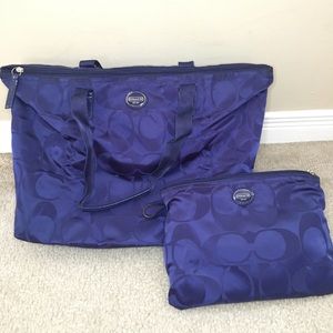COACH Foldable Blue Bag